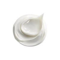 White cream swirl texture on transparent background png