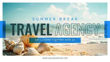 Minimalist Travel Agency Summer Break Presentation template