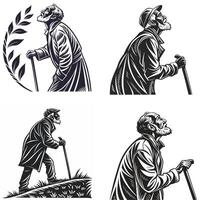 Timeless Journey The Wisdom of Age vector