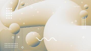 Abstract soft cream background of flowing element trend design. vector