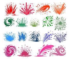 Colorfluf splash element for digital design. vector