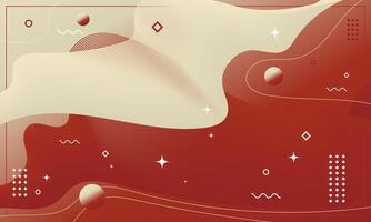 Abstract background of retro red color palette. Flowing element trend design. Magazine, leaflet, billboard, sale, banner, flyer, background. Eps 10 vector