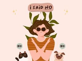 No means no concept illustration vector