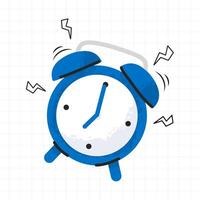 Ringing simple alarm clock minimalism vector