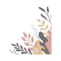 A floral design with leaves and branches vector
