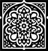 a black and white design with an intricate pattern vector