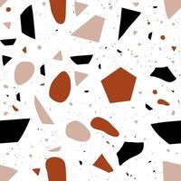 A pattern with black, white and orange shapes vector