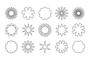 Modern abstract geometric retro line shapes pattern and frames elements vector