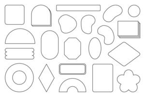 Trendy modern geometric shape retro and memphis elements design vector