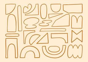 Minimalist Abstract Line Shape Bundle. A collection of hand-drawn abstract line shapes with a minimalist aesthetic. These organic and geometric forms are perfect for modern designs, and digital art vector