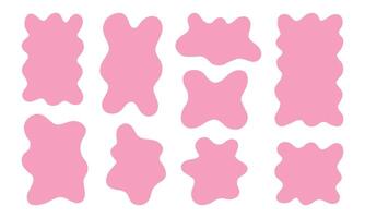 Hand drawn abstract wavy shape collection. A collection of 9 unique hand drawn abstract wavy shapes with smooth and organic edges, ideal for creative, decorative, and modern design projects vector