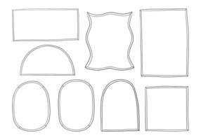 Hand drawn abstract frame collection. A bundle of 8 hand drawn abstract frames with organic and modern design elements, ideal for creative projects, branding, and decorative purposes vector