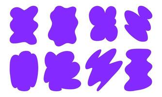 Abstract Purple Blob Shape Icon Modern Design. A bold collection of abstract purple blob shapes featuring modern, fluid designs, perfect for contemporary and creative design projects vector