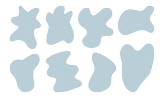 Abstract Light Blue Blob Shape Icon. A collection of abstract light blue blob shapes with soft and organic designs, perfect for modern, minimalist, and creative projects vector