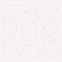 Modern decorative borders creative design. A collection of eight minimal and stylish decorative border designs, perfect for frames, headers, and modern layouts vector