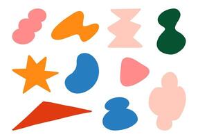 Unique abstract geometric shape. A versatile collection of 10 unique abstract geometric shapes, perfect for creative design, decoration, and artistic projects vector