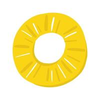 A yellow donut with a white background vector