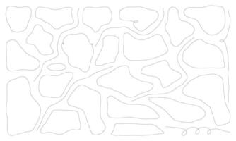 Hand Drawn Abstract Line, Geometric Wavy Shape, Doodle Art Design, transparent Background. vector