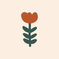Abstract doodle flowers Leaves branch shapes set. Contemporary organic hand drawn blob scribble elements, trendy cartoon geometric objects. design illustration. vector