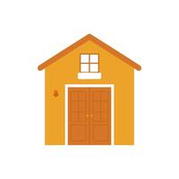 cute houses. Building and home, architecture and property icon. Hand drawn flat elements illustration. vector