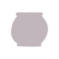 Abstract Pot and Vase Shape Icon Elements for Decorative Designs vector
