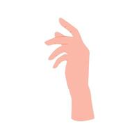 Hand gesture pointing and points, holds and represents elements illustration vector