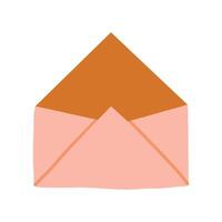 Open pink envelope icon elements illustration vector