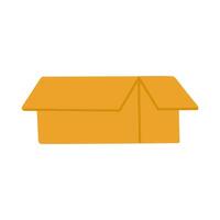 open cardboard paper box icon elements illustration vector