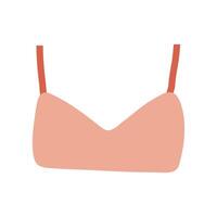 Hand drawn Pink Summer Clothes Flat Illustration vector