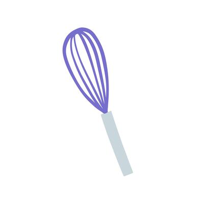 Kitchen cooking utensil baking whisk icon illustration. Bakery and pastry stuff element
