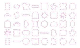 Candy cane-inspired abstract shapes, including oval, rectangle, line, flower, and sparkle. Perfect for branding, packaging, prints, and social media. vector