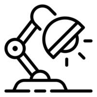 A black and white image of a lamp and light bulb vector