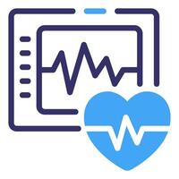 A heart monitor and a monitor with a heartbeat vector