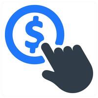 Paid To Click icon concept vector
