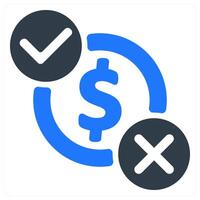 Money Decision icon concept vector