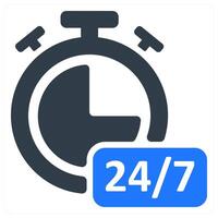 All Day Service icon concept vector