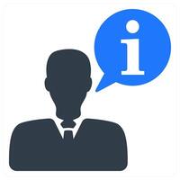 Man icon with speech bubble vector