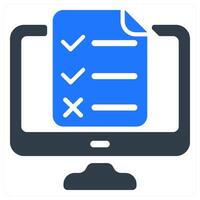 Online Test icon concept vector