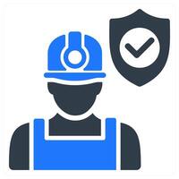 Worker Safety icon concept vector