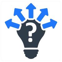 Uncertainty icon concept vector