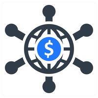 Business Expand Network icon concept vector