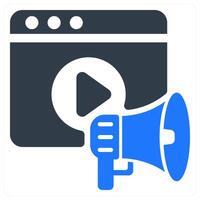 Advertising icon concept vector