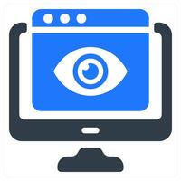 Online Viewer icon concept vector