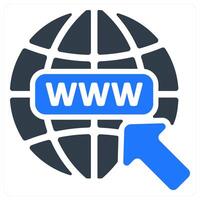 Find Web Address icon concept vector