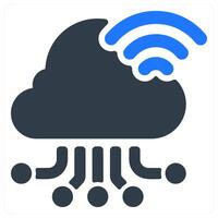 Cloud Data Report icon concept vector