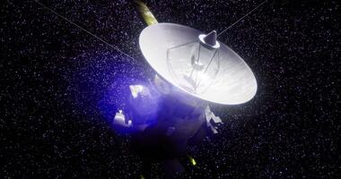 Cassini spacecraft exploring the depths of space while studying Saturns rings video