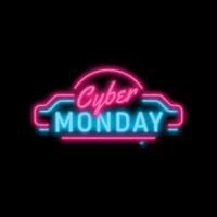 Cyber Monday Glow Shop, Click, Save animated post neon glowing text alpha video
