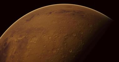 Detailed view of Mars showcasing surface features and color variations video