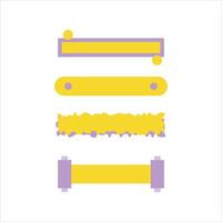 A purple and yellow bar with a line through it vector