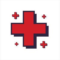 A red cross on a white background vector